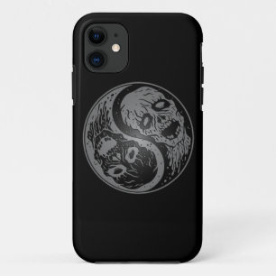 Grey and Black Yin Yang Zombies iPhone 11 Case