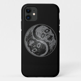 Grey and Black Yin Yang Zombies iPhone 11 Case