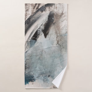 Grey and Blue Abstract Art Painting.abstract,art,g Bath Towel