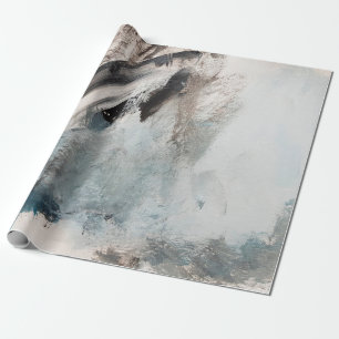 Grey and Blue Abstract Art Painting.abstract,art,g Wrapping Paper
