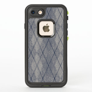 Grey and Blue Argyle Pattern