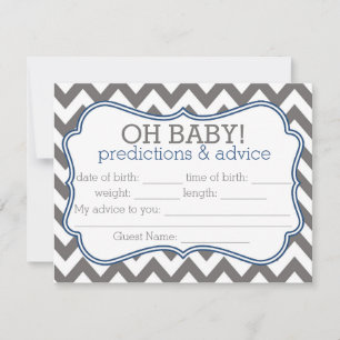 Grey and Blue Chevron Predictions & Advice Card