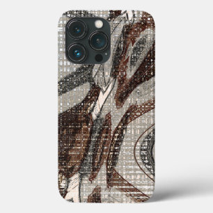Grey and Brown Abstract Art Case-Mate iPhone Case