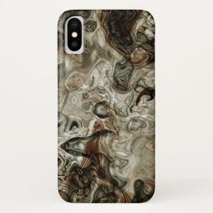 Grey And Brown Flowing Marble Case-Mate iPhone Case