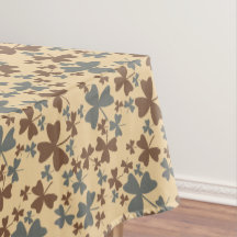 Grey and Brown Shamrock Pattern