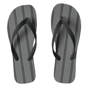 Grey and charcoal five stripes pattern jandals