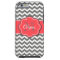 Grey and Coral Chevron Phone Case