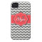 Grey and Coral Chevron Phone Case