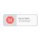 Grey and Coral Modern Chevron Custom Monogram