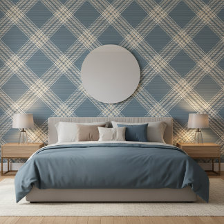 Grey And Cream Plaid  Wallpaper