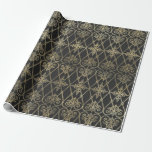 Grey and Gold Vintage Damask Wrapping Paper<br><div class="desc">Grey and gold paris vintage damask wrapping paper.</div>