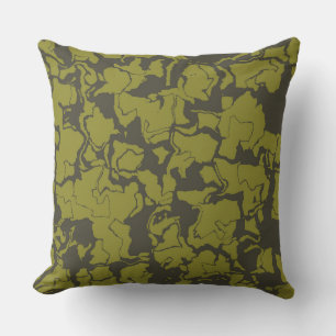 Grey and Green abstract Cushion