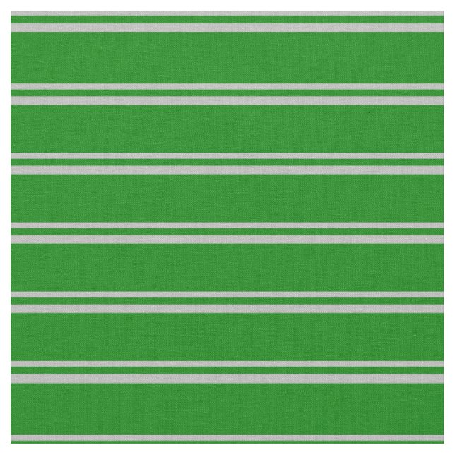 Grey and Green Coloured Lined/Striped Pattern Fabric (Close Up)