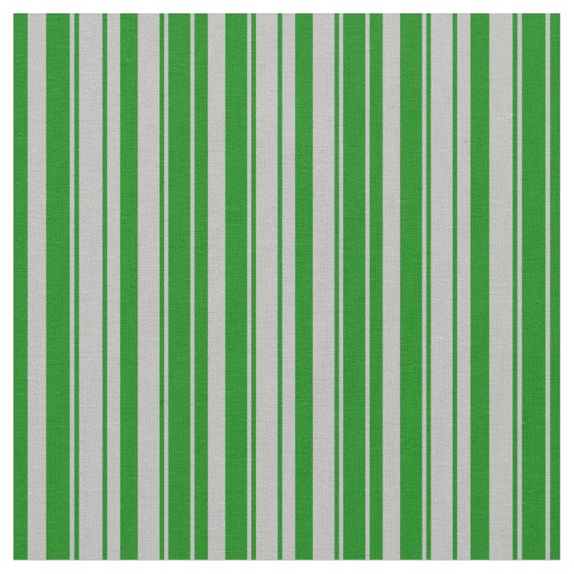 Grey and Green Coloured Stripes Fabric (Close Up)