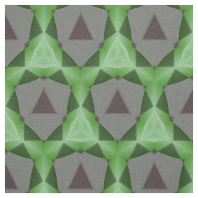 Grey and Green Pattern Fabric (Swatch)
