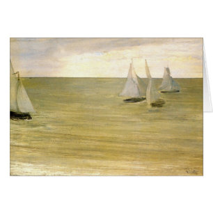 Grey and green the silver sea by Whistler