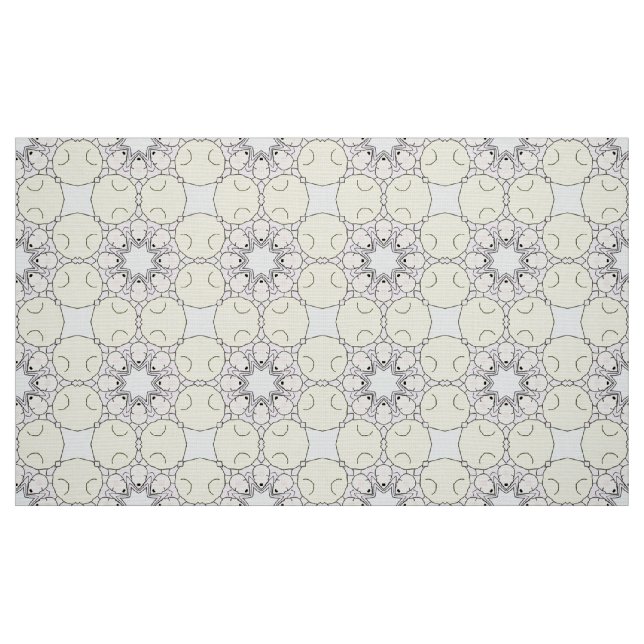 Grey and lavender geometric pattern  fabric (Fat Quarter)