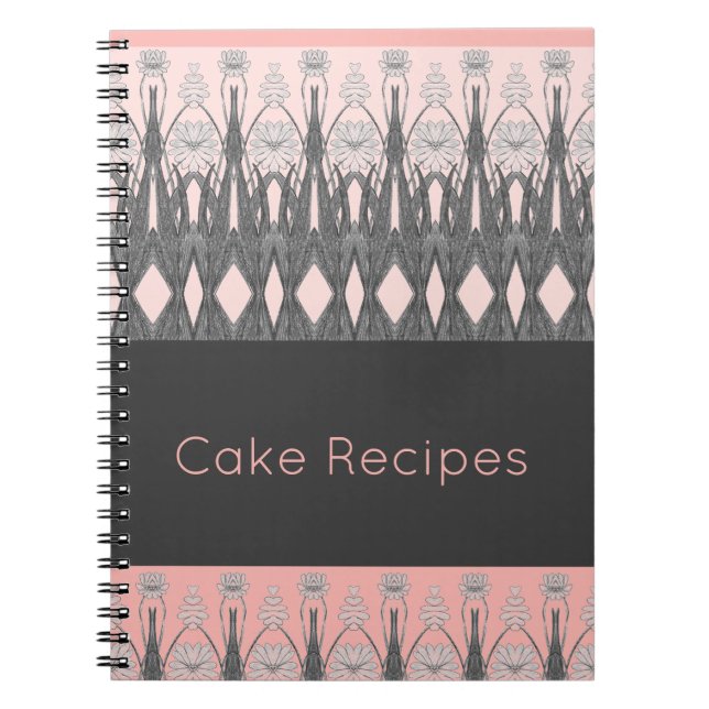 Grey And Light Pink Artsy Notebook (Front)
