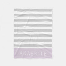 Grey and Lilac Stripes Monogram | Editable Colours