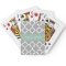 Grey and Mint Quatrefoil Pattern Custom Name