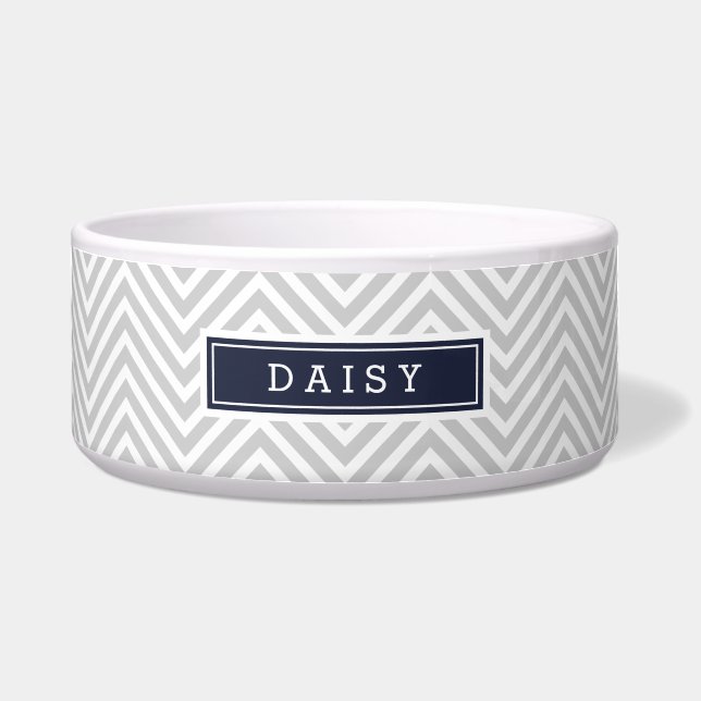 Grey and Navy Chevron Monogram (Front)