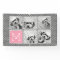 Grey and Pink 5 Photo Collage Monogram