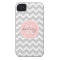 Grey and Pink Chevron Custom Monogram