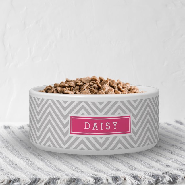 Grey and Pink Chevron Monogram (Creator Uploaded)