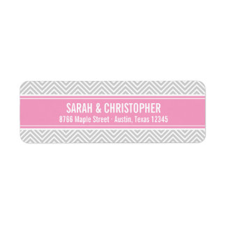Grey and Pink Modern Chevron