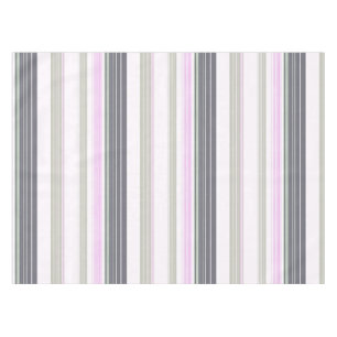 Grey and pink vertical stripes. tablecloth