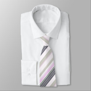 Grey and pink vertical stripes tie
