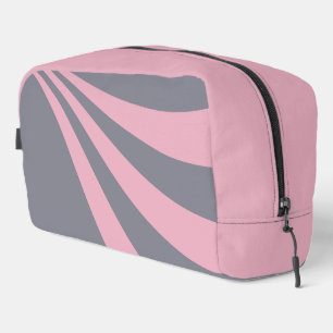 Grey and Pink Wave Dopp Kit