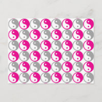 Grey and pink yin yang pattern