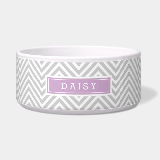 Grey and Purple Chevron Monogram
