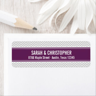 Grey and Purple Modern Chevron