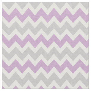 Grey and Purple Modern Chevron Fabric
