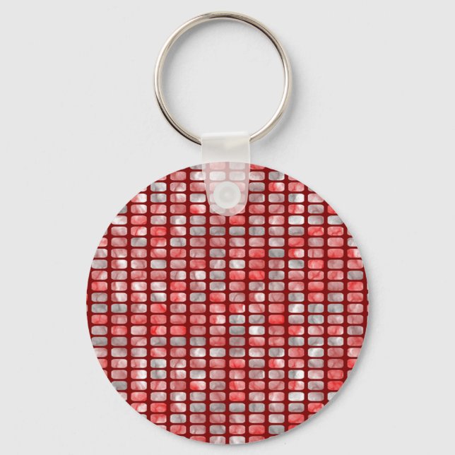 Grey and red blocks key ring (Front)