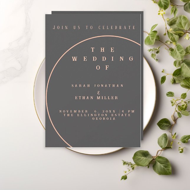 Grey and rose gold  invitation (Creator Uploaded)