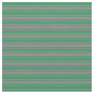 Grey and Sea Green Stripes Fabric