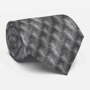Grey And Silver Tree Abstract Pattern  Tie