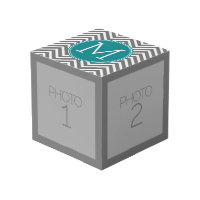 Grey and Teal Chevrons - Custom Monogram