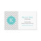 Grey and Turquoise Chevron Custom Monogram