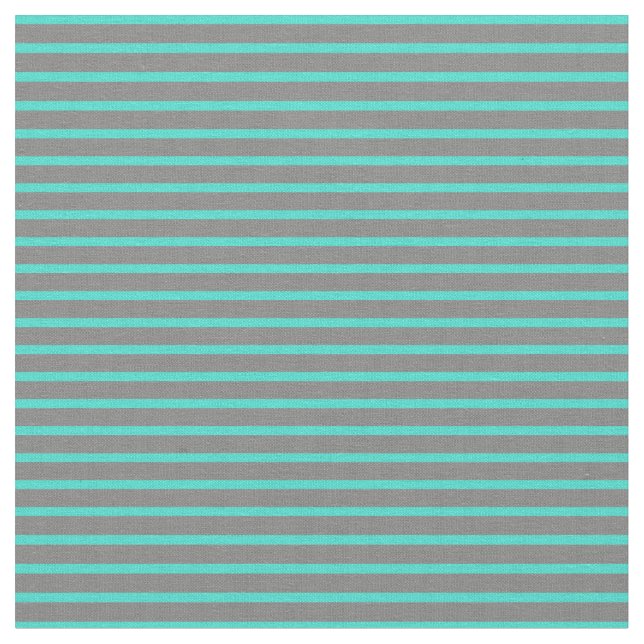 Grey and Turquoise Coloured Lines Fabric (Close Up)