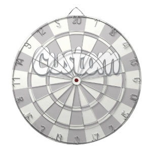 Grey And White Add Personal Text Dartboard