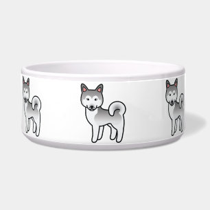 Grey And White Alaskan Malamute Dog Illustration