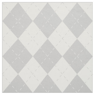 Grey and White Argyle Fabric