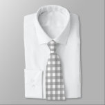 Grey and White Buffalo Check Tie<br><div class="desc">This bold gingham print mixes modern and classic for a stunning fashion statement.</div>