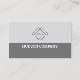 Grey And White Business Card