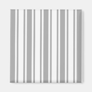 Grey and white candy stripes magnet