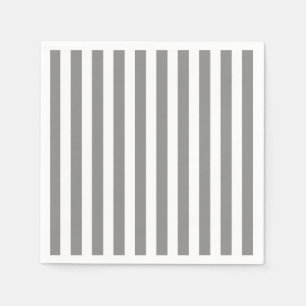 Grey and white candy stripes napkin
